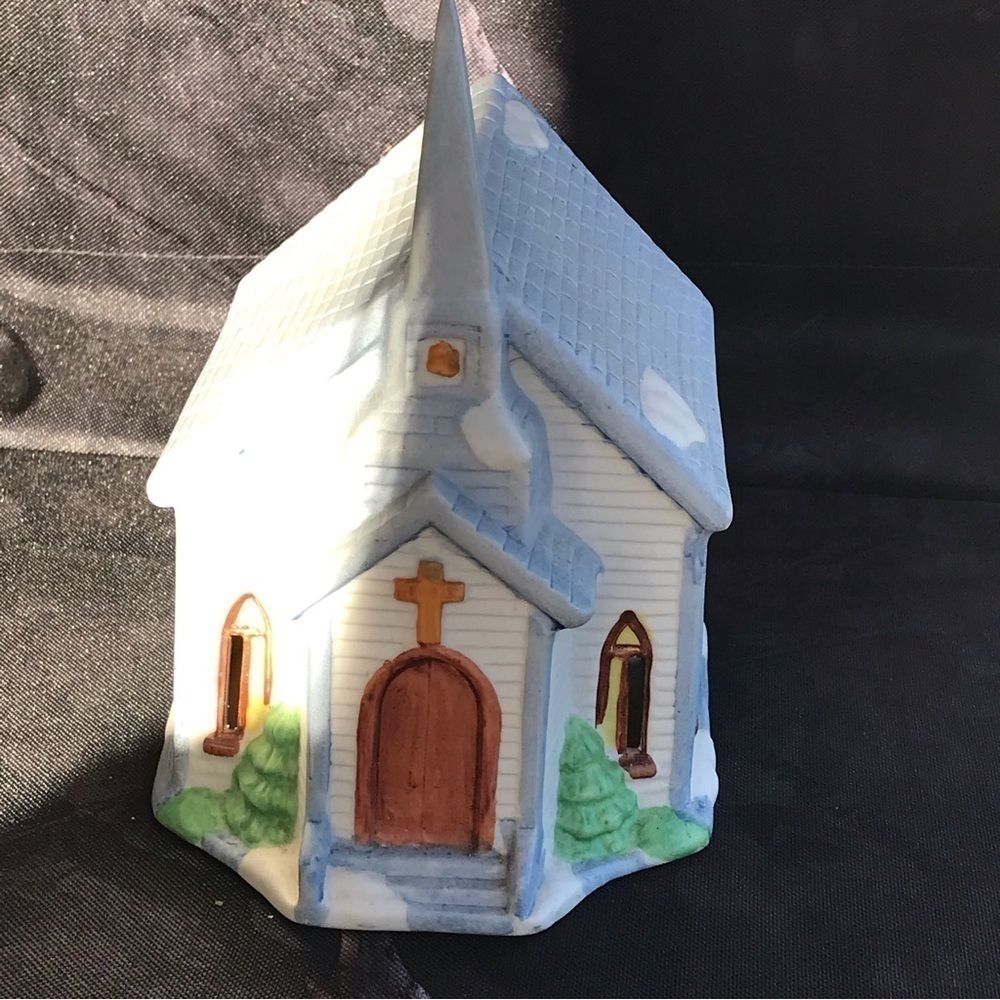 American Porcelain Collectable Vintage St.Paul’s Church Christmas Village
